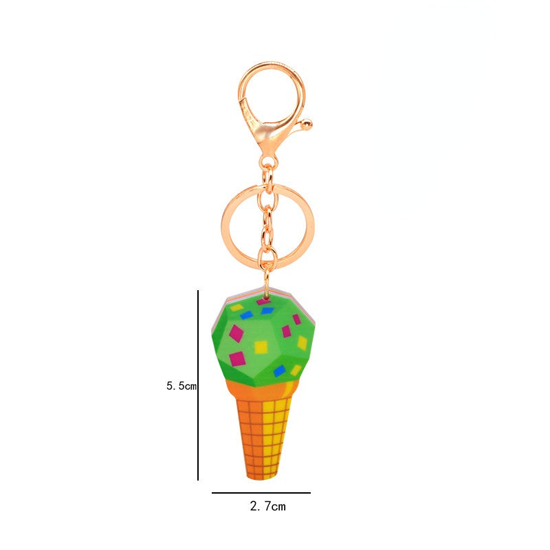 Wholesale Ice Cream Ice Cream Acrylic Keychain